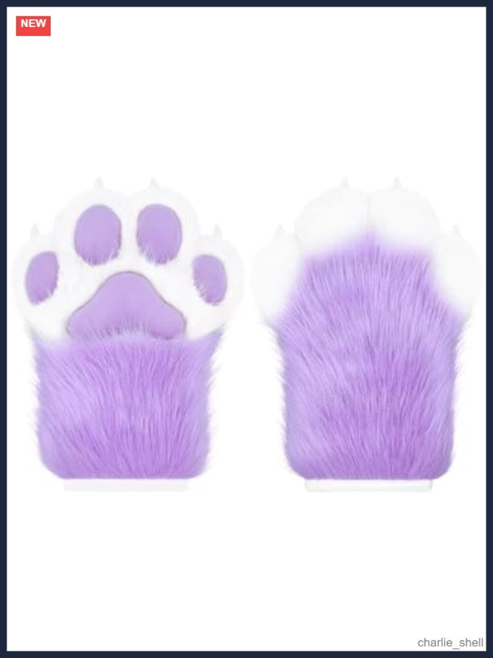 Fursuit Cat Paw Gloves Extended Fluffy Plastic Claws Cosplay Accessories